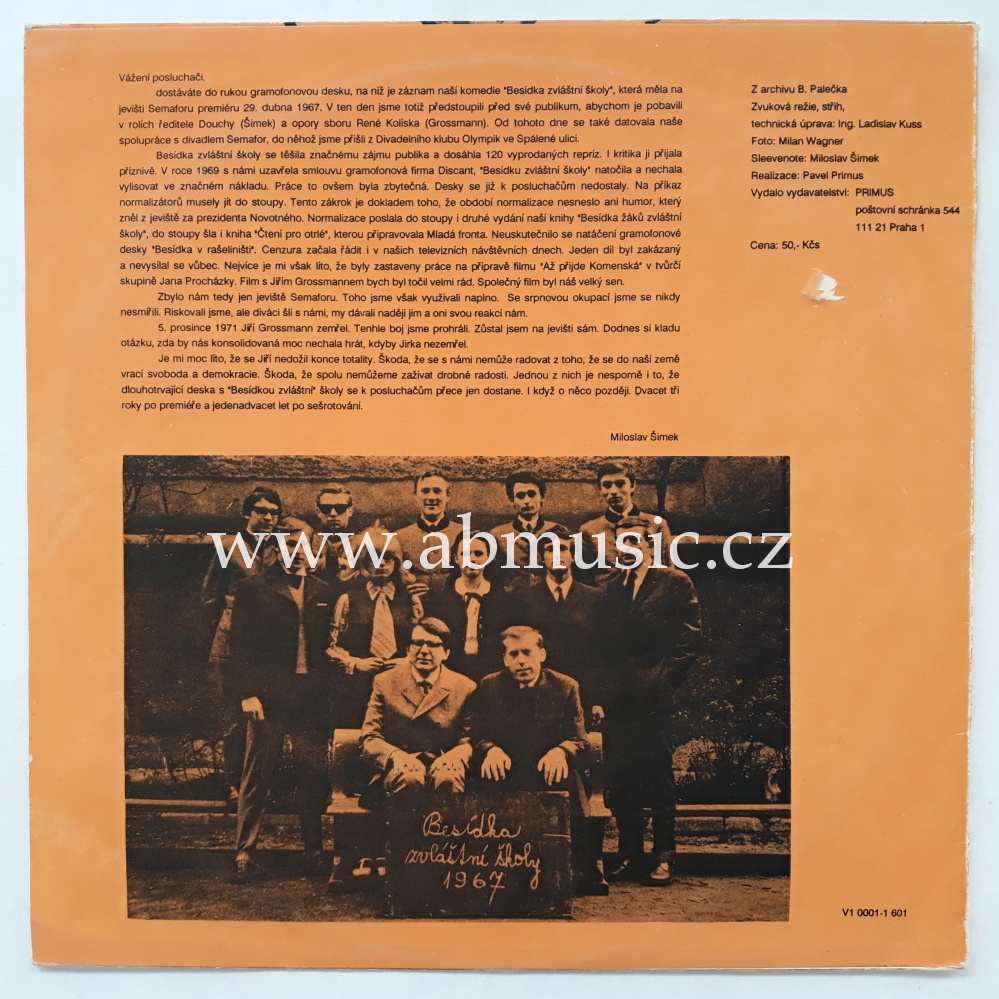 LP M. Šimek J. Grossmann Besídka Zvláštní Školy