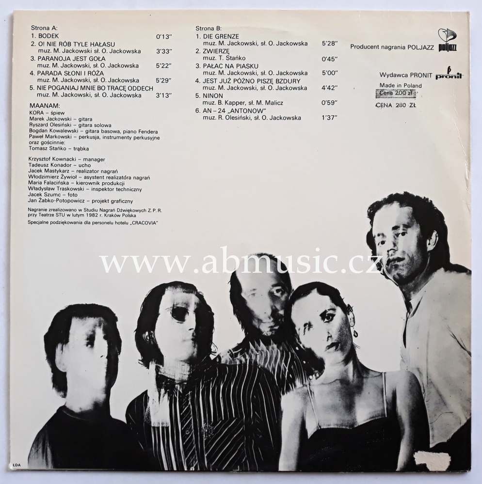 LP MAANAM - O! Originál 1982