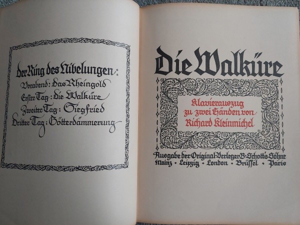Richard Wagner Die Walküre edice Schott´s