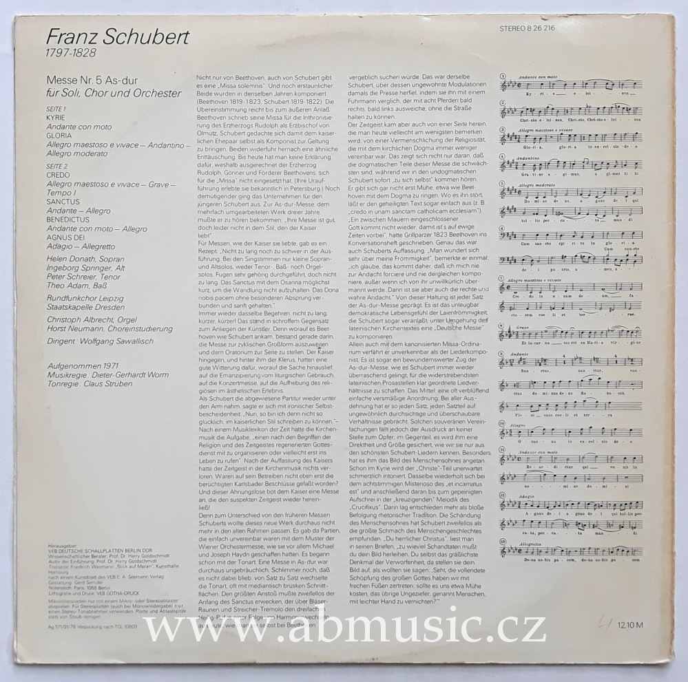 LP Schubert - Messe As-dur