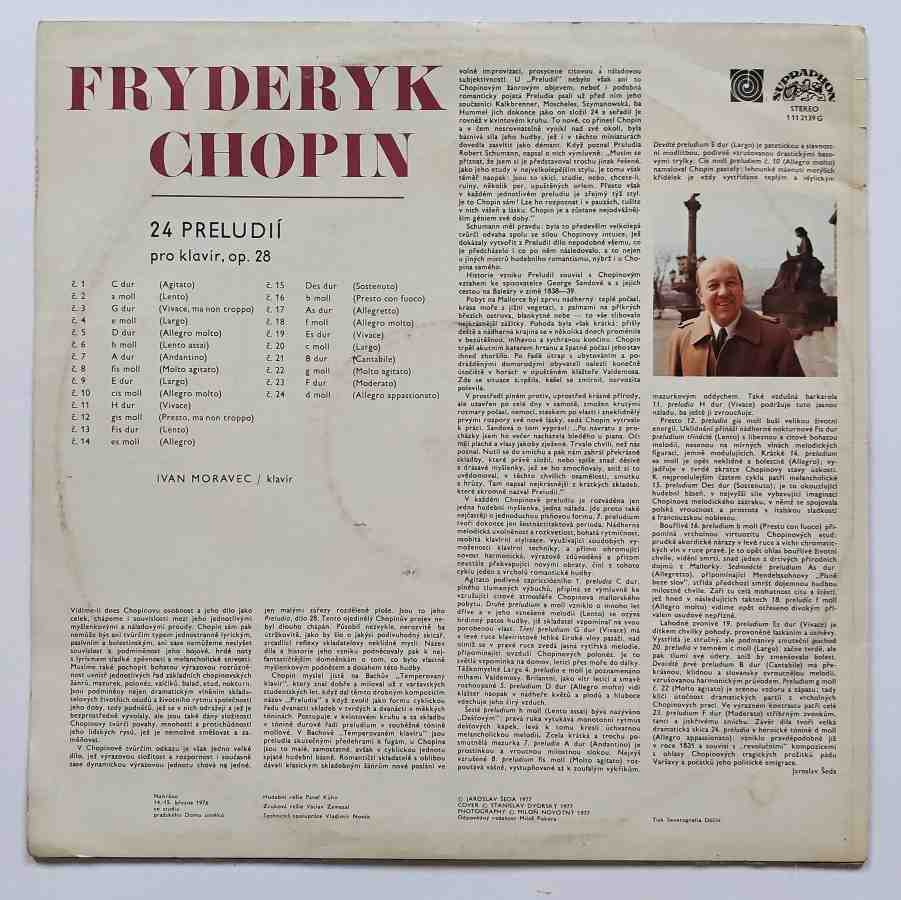 LP Fryderyk Chopin - Preludia - Ivan Moravec