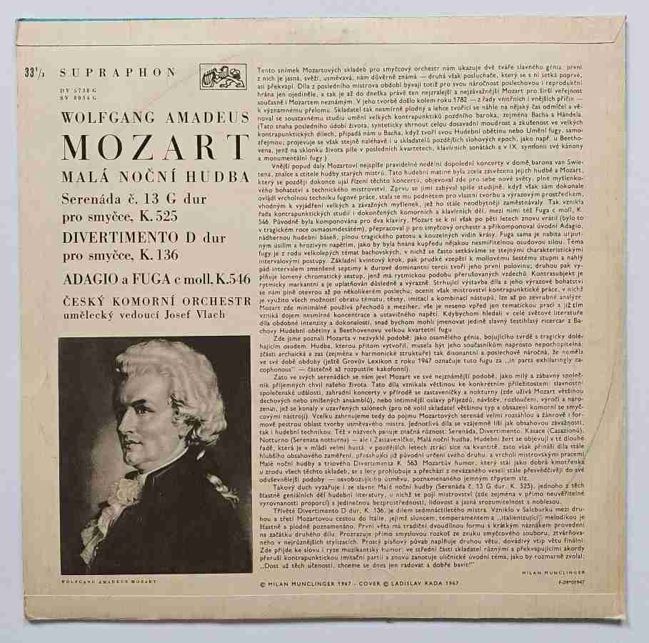 LP Wolfgang Amadeus Mozart - Malá noční hudba