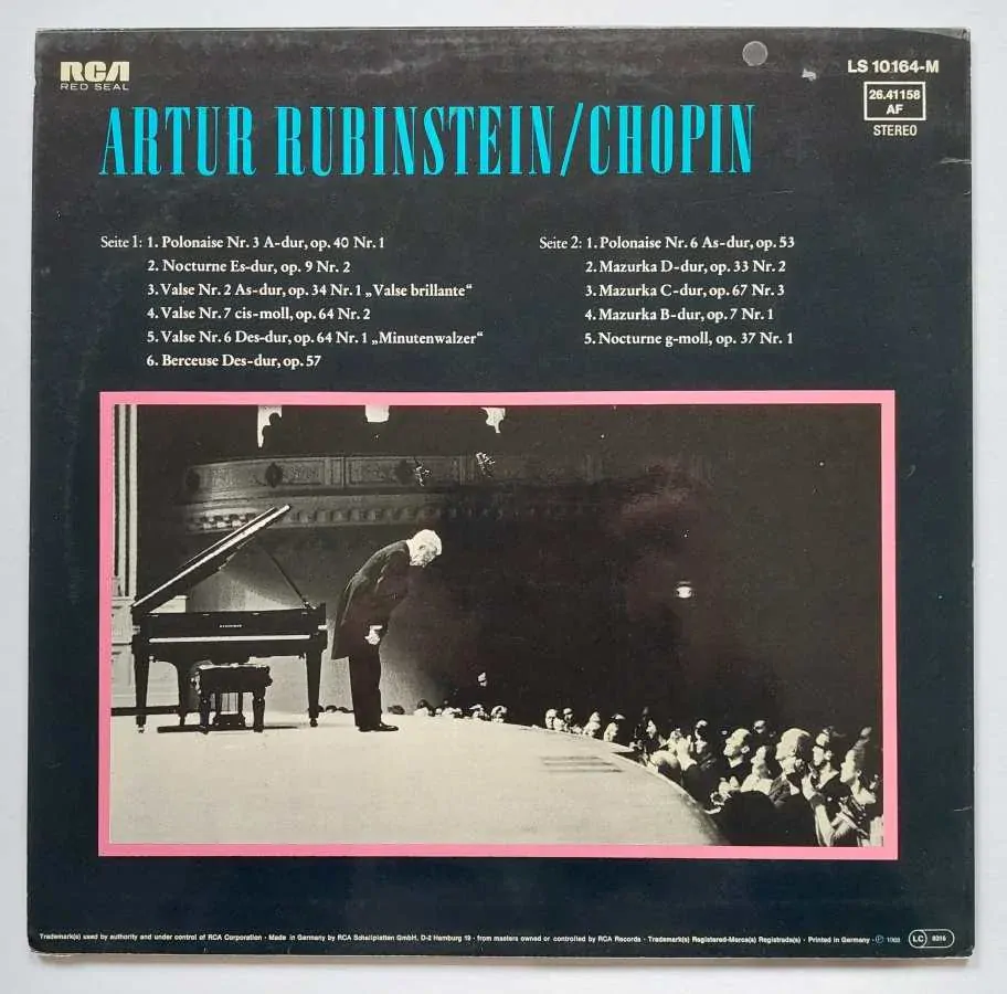 LP Fryderyk Chopin - Arthur Rubinstein