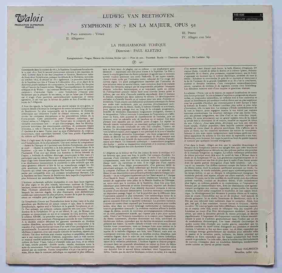 LP Ludwig Van Beethoven - Symphonie No 7 op. 92