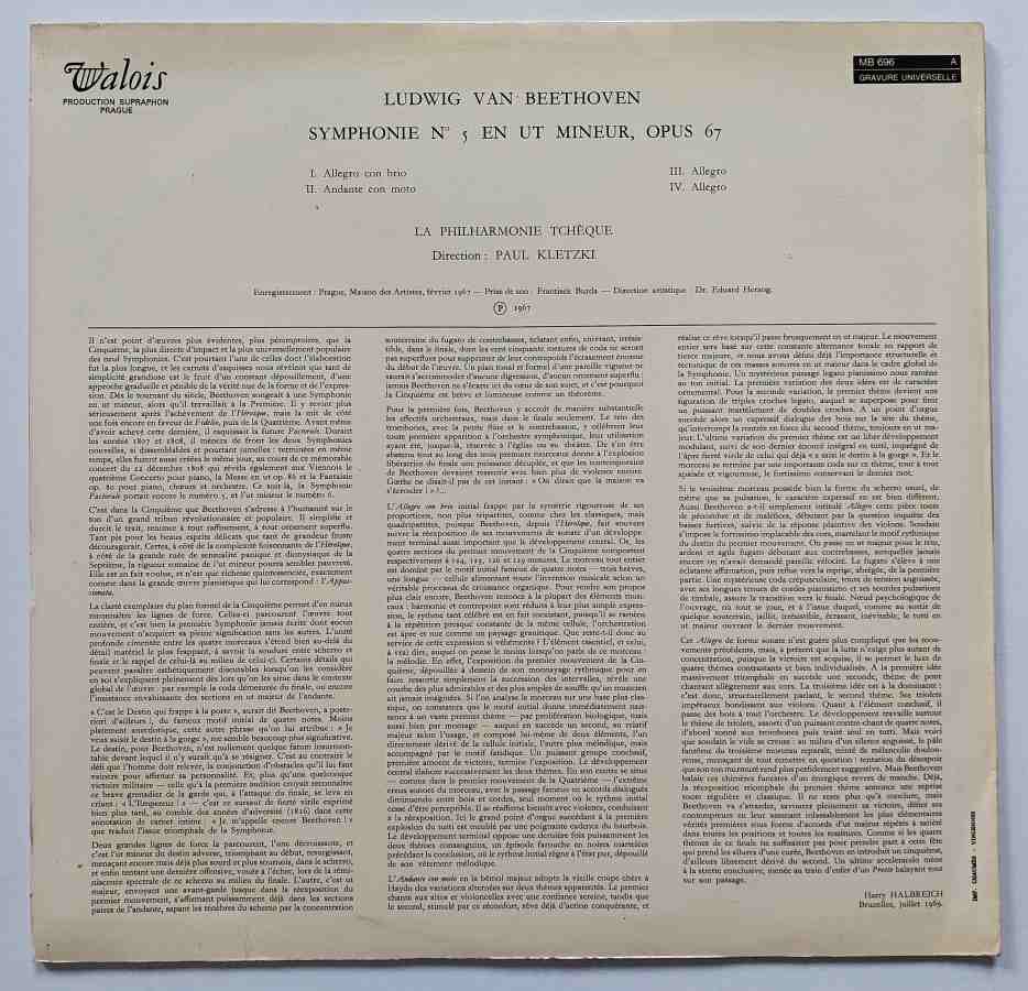 LP Ludwig Van Beethoven - Symphonie No 5 op. 67