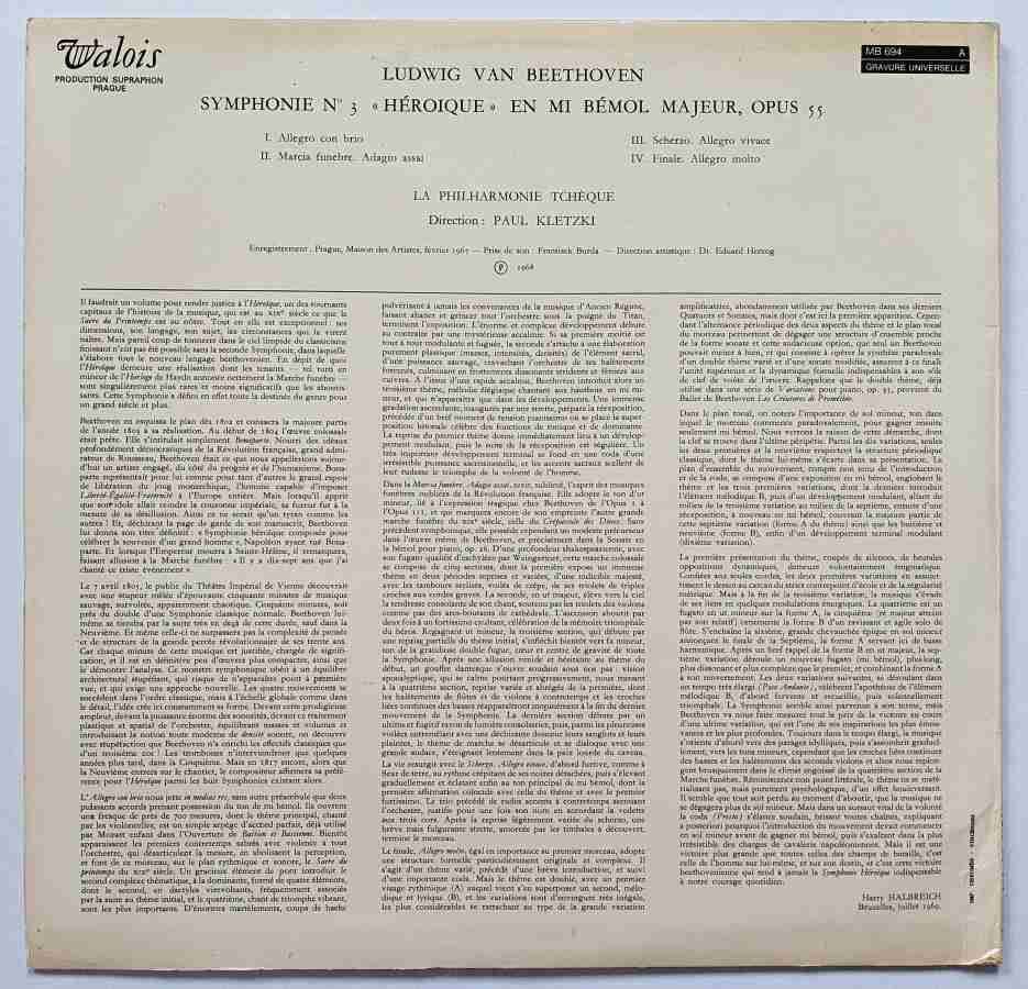 LP Ludwig Van Beethoven - Symphonie No 3 op. 55