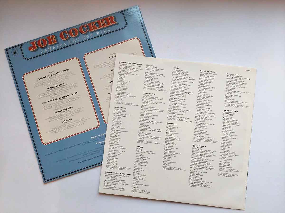 LP JOE COCKER - JAMAICA SAY YOU WILL