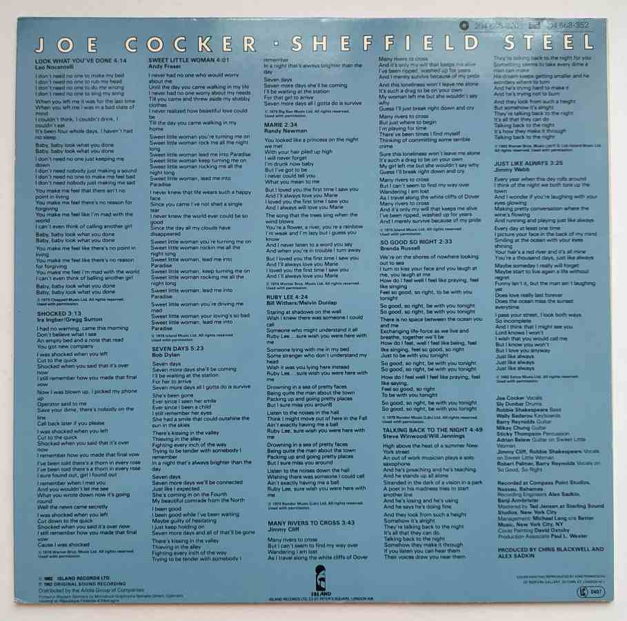 LP Joe Cocker - Sheffield steel