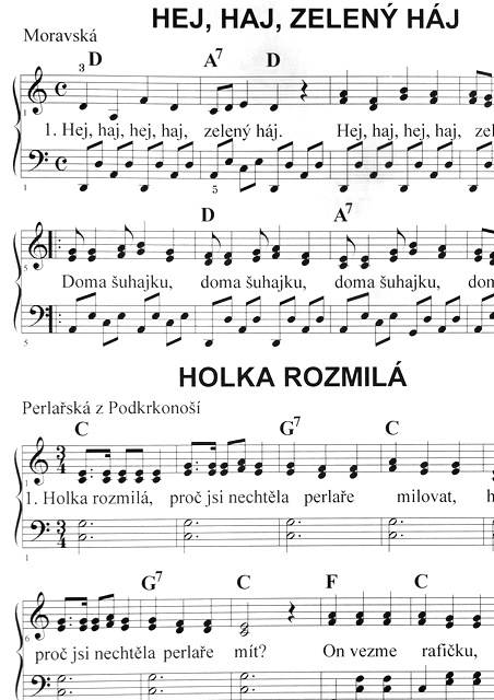 Já, písnička 3 klavír