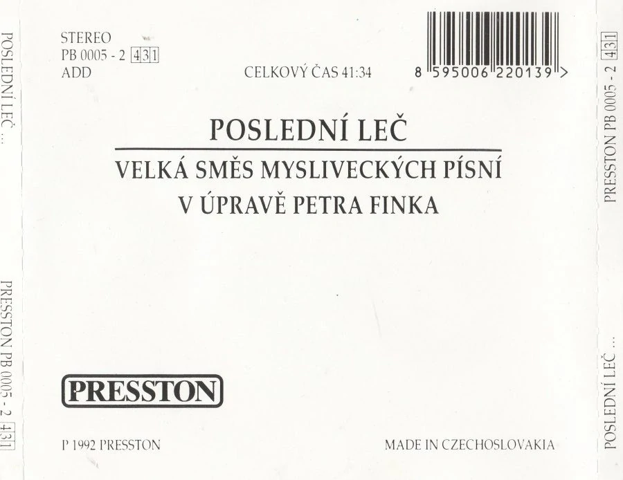 CD Poslední leč - Velká směs mysliveckých písní