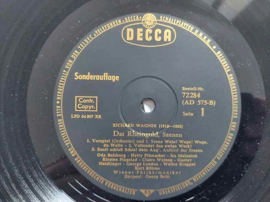 LP Richard Wagner - Das Rheingold - Georg Solti Wiener Philharmoniker
