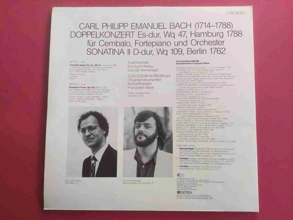 LP Carl Philip Emanuel Bach - Doppelkonzert E-dur Cembalo und Hammerflügel