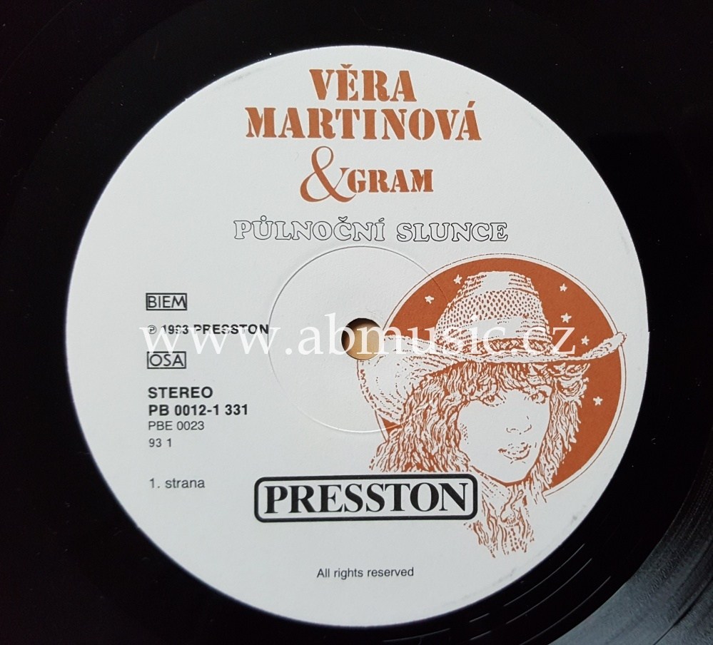 LP Věra Martinová & Gram - Půlnoční slunce + Plakát !