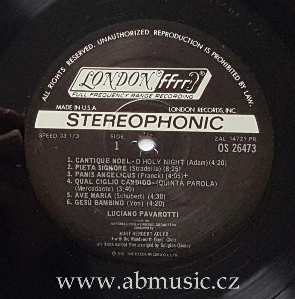 LP Luciano Pavarotti - O Holy Night