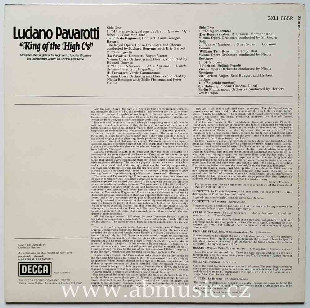 LP Luciano Pavarotti - King Of The High C's