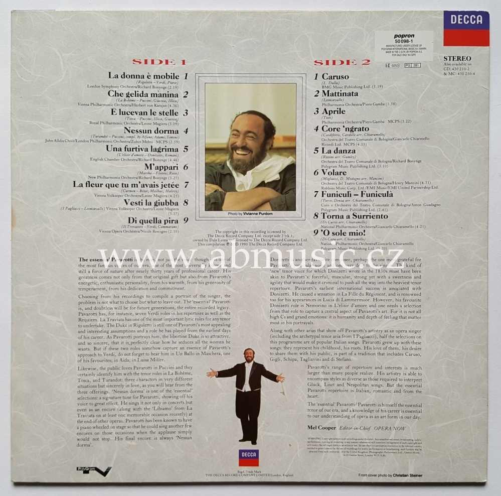 LP Luciano Pavarotti - The Essential