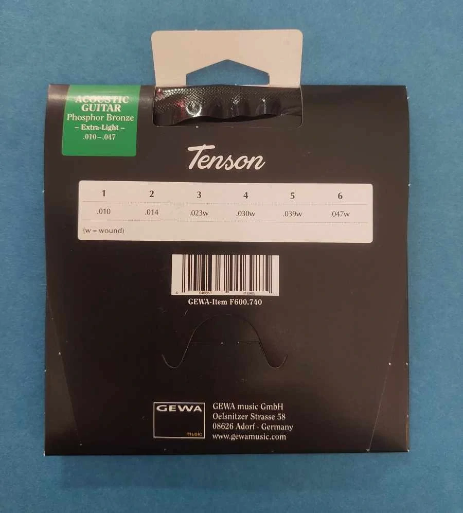 Struny TENSON Akustická kytara Phosphor bronze 010