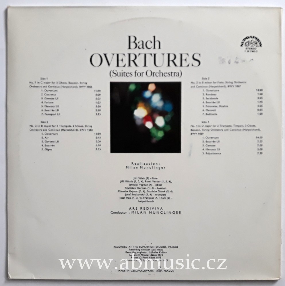 LP Johann Sebastian Bach - OVERTURES Suita for Orchestra