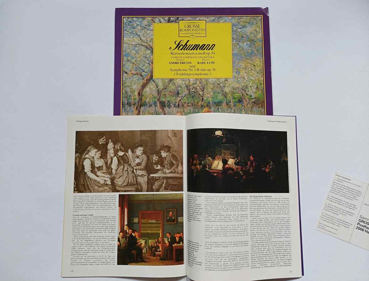 LP ROBERT SCHUMANN - Klavierkonzert a-moll op. 54 , Symphonie Nr. B-dur op. 38