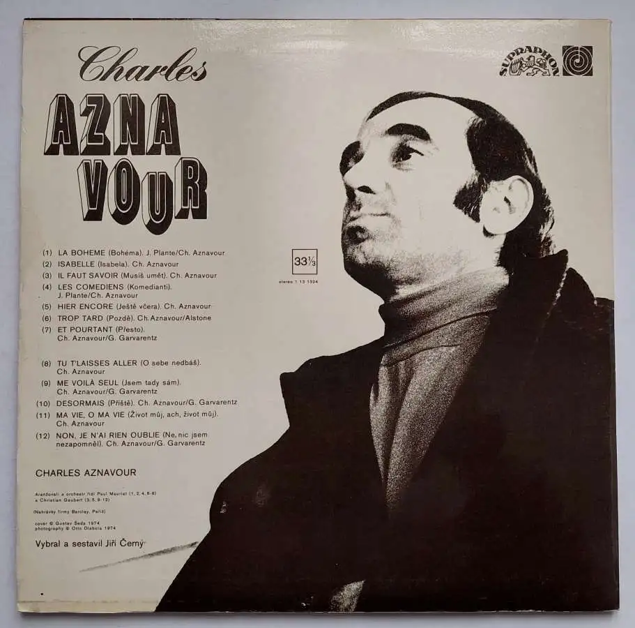 LP CHARLES AZNAVOUR SUPRAPHON