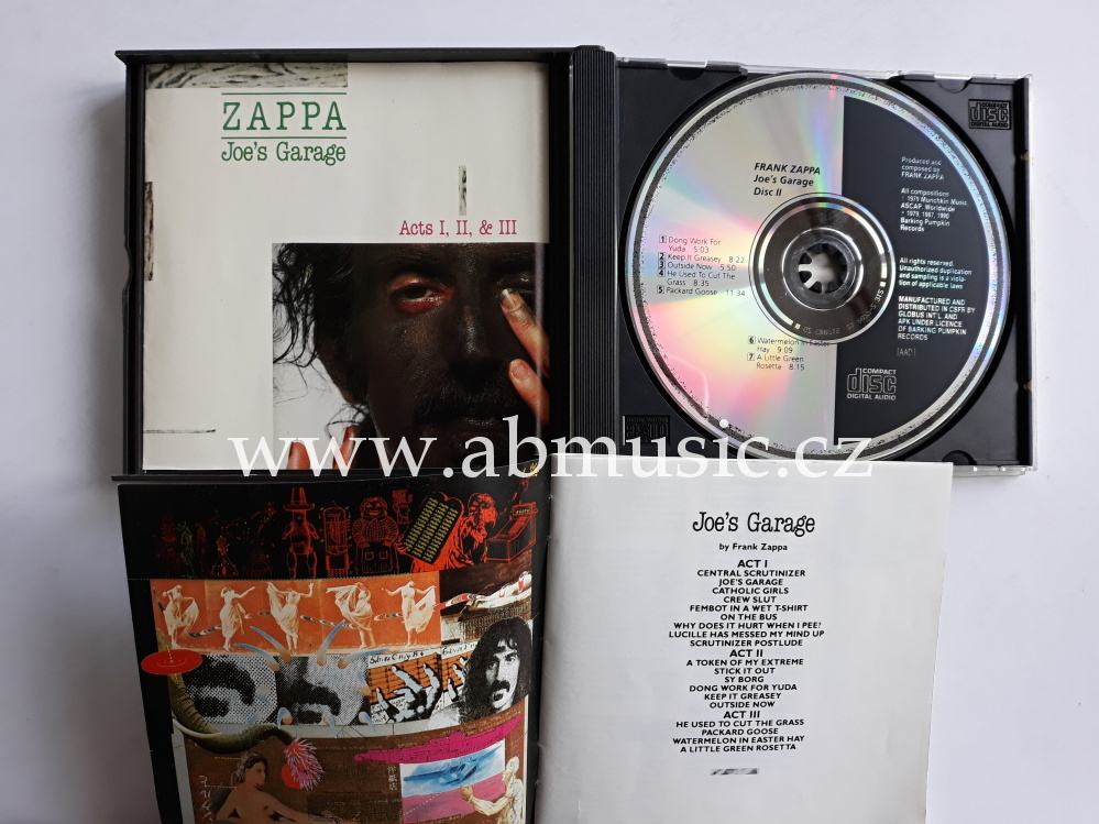 2 CD Frank Zappa Joe's Garage I, II, & III Globus