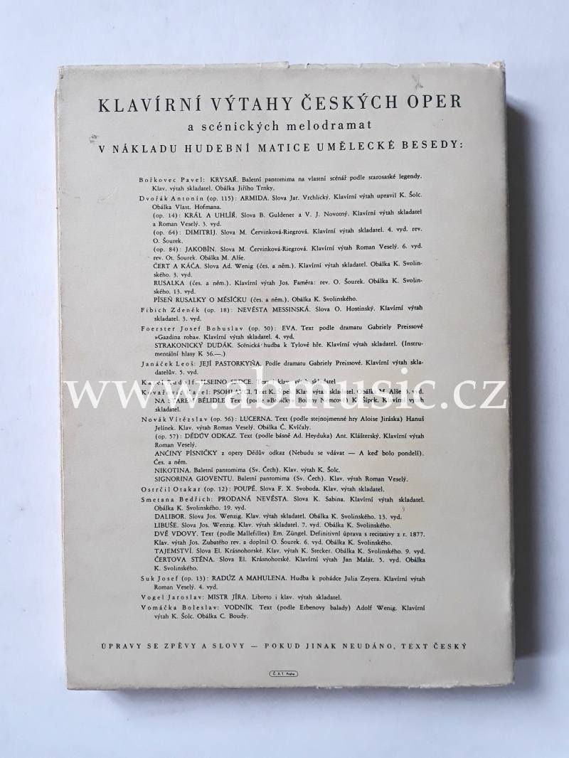 Antonín Dvořák Rusalka