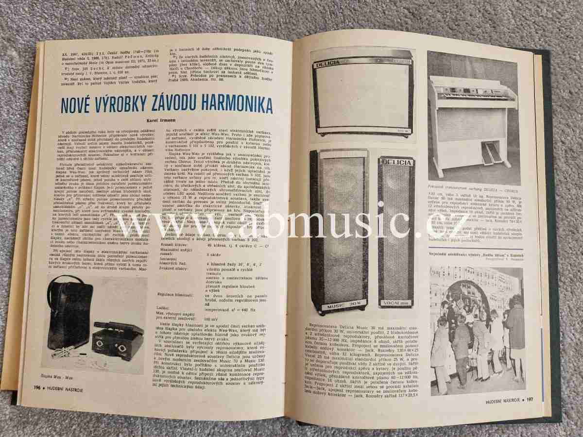 Časopis Hudební nástroje ročník 1972