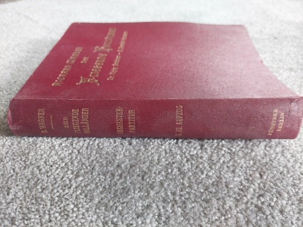 Richard Wagner Der Fliegende Holländer Orchester Partitur edice Fürstner Berlin