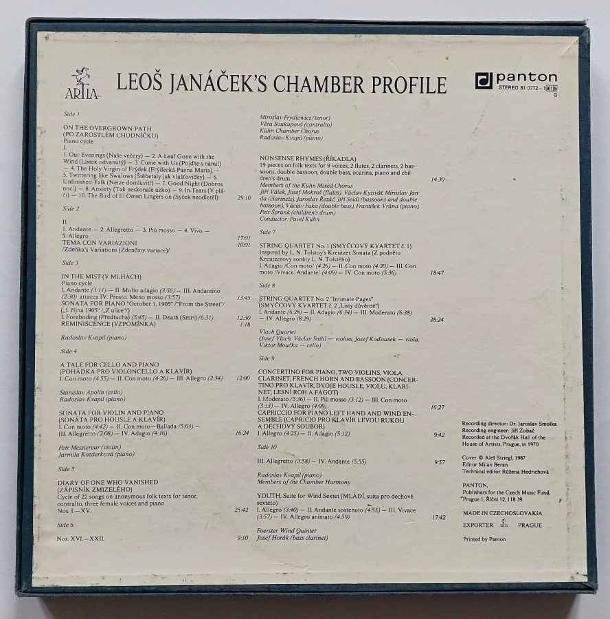 5 LP LEOŠ JANÁČEK - CHAMBER PROFILE