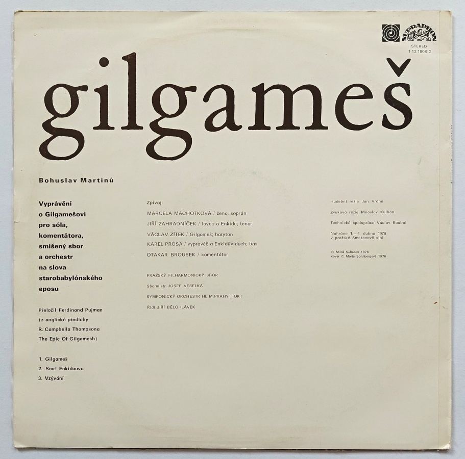 LP Bohuslav Martinů - GILGAMEŠ
