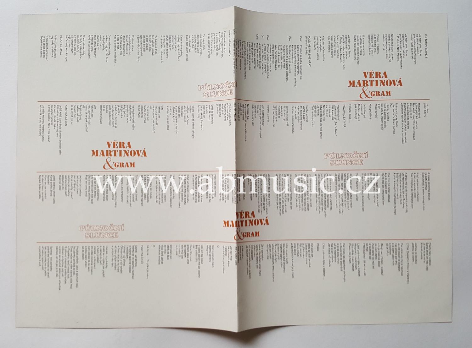 LP Věra Martinová & Gram - Půlnoční slunce + Plakát !
