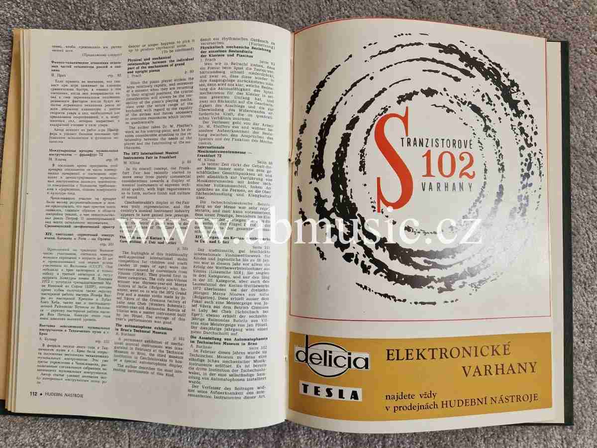 Časopis Hudební nástroje ročník 1972