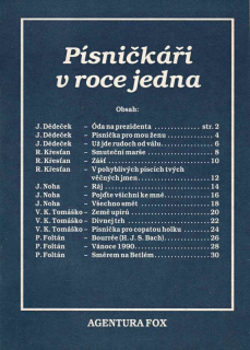 Písničkáři v roce jedna - Jiří Dědeček , Robert Křesťan , Jakub Noha , Vojta Kiďák Tomáško , Pavel Fontán