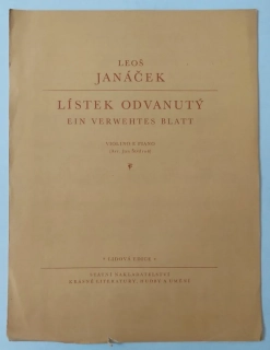 Leoš Janáček - Lístek odvanutý housle a klavír