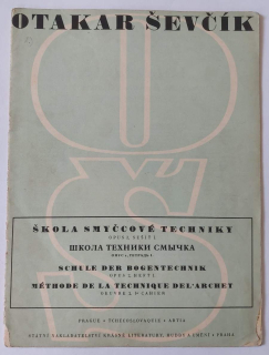 Otakar Ševčík - Škola smyčcové techniky op. 2 sešit 1