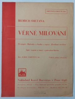 Bedřich Smetana - Věrné milování