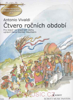 Vivaldi Antonio - Čtvero ročních období - pro klavír ve snadném slohu