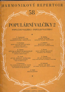 Harmonikový repertoir 58 - Populární valčíky 2