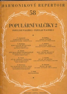 Harmonikový repertoir 58 - Populární valčíky 2