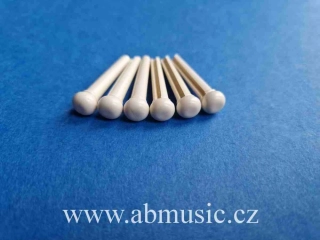 Kolíčky do kobylky kytary Bridge Guitar Pins Creme White Celluloid Germany