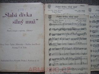 Noty pro orchestr - Z operety Uličnice