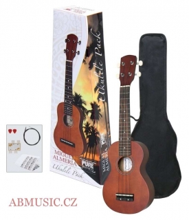GEWApure Ukulele Almeria Player balení Ukulele-červeno/hnědá 