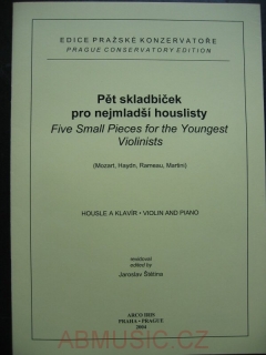 Pět skladbiček pro nejmladší houslisty - Mozart,Haydn,Rameu..