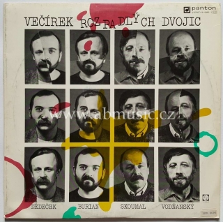2 LP Večírek rozpadlých dvojic, Dědeček, Burian, Skoumal, Vodňanský, 1990