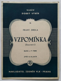 František Drdla - Vzpomínka