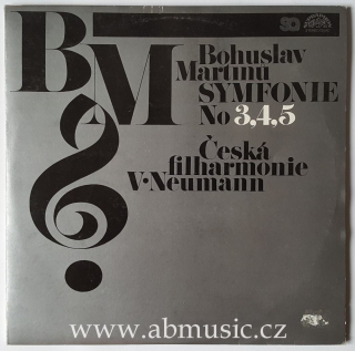 LP Bohuslav Martinů - Symfonie č. 3, 4, 5, - Václav Neumann