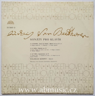LP Ludwig van Beethoven - Sonáty pro klavír Měsíční svit , Appassionata , Pateti