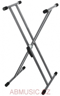 Stojan na klávesy stříbrný dvojitý BSX - stojan na keyboard GEWA