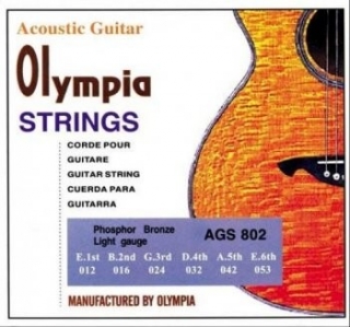 Struny Olympia AGS 802 pro akustickou kytaru 012