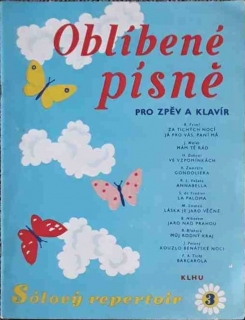 Oblíbené písně pro zpěv a klavír 3 Annabela , La Paloma a další